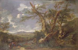 Paisaje con el Bautismo en el Jordán